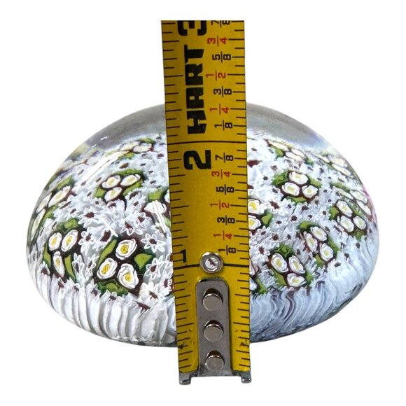 Murano Millefiori Art Glass Paperweight Canes Floral Vintage Handmade Italy 4" - Picture 4 of 7